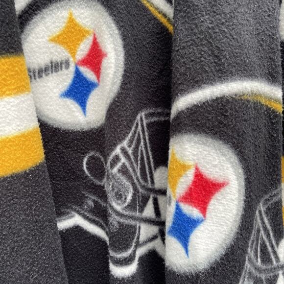 NFL Pittsburgh Steelers The Snuggler Blanket Adult Size Steelers Logo Helmets - Picture 5 of 8